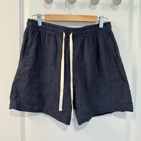 Roots Sadie Short Indigo 100% linen size S navy - Picture 2 of 6